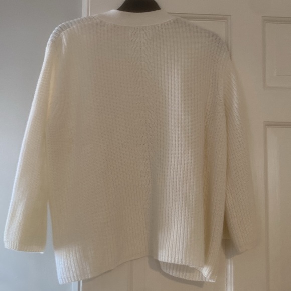 Kinross, medium off white sweater, open - Picture 2 of 5